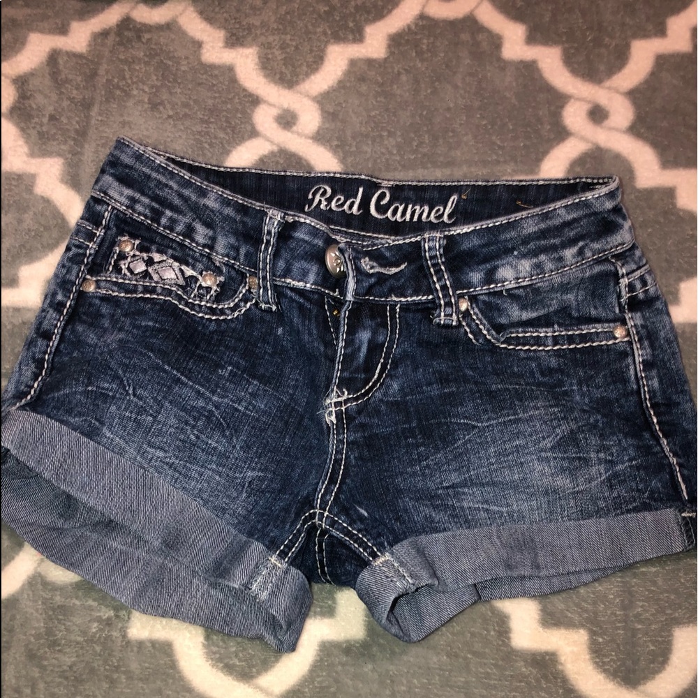 Dark Denim Washed Shorts
